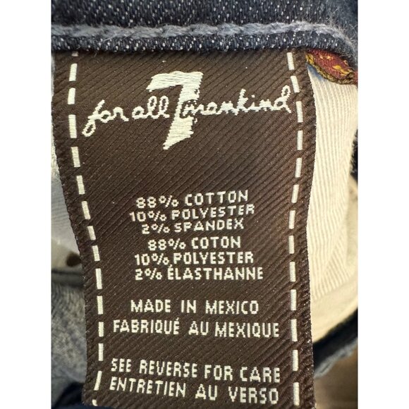 Seven For All Mankind Mens Standard Jeans Size 34 Dark Wash Classic Blue Denim - Picture 3 of 7